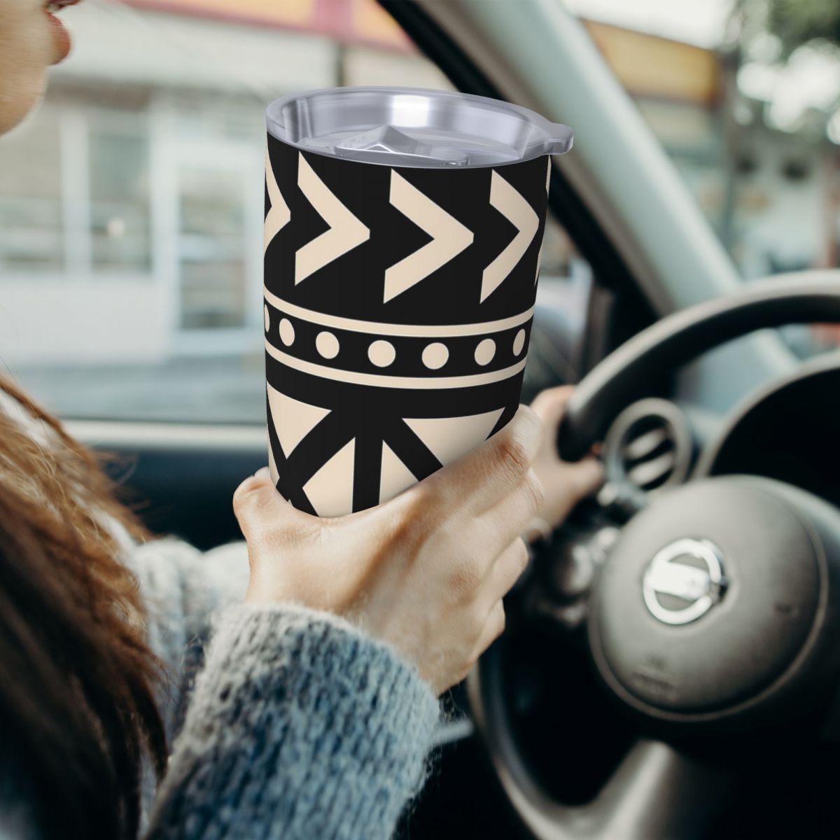 African Mud Cloth Black And Wh - Tumbler 20Oz White ulasan dan harga