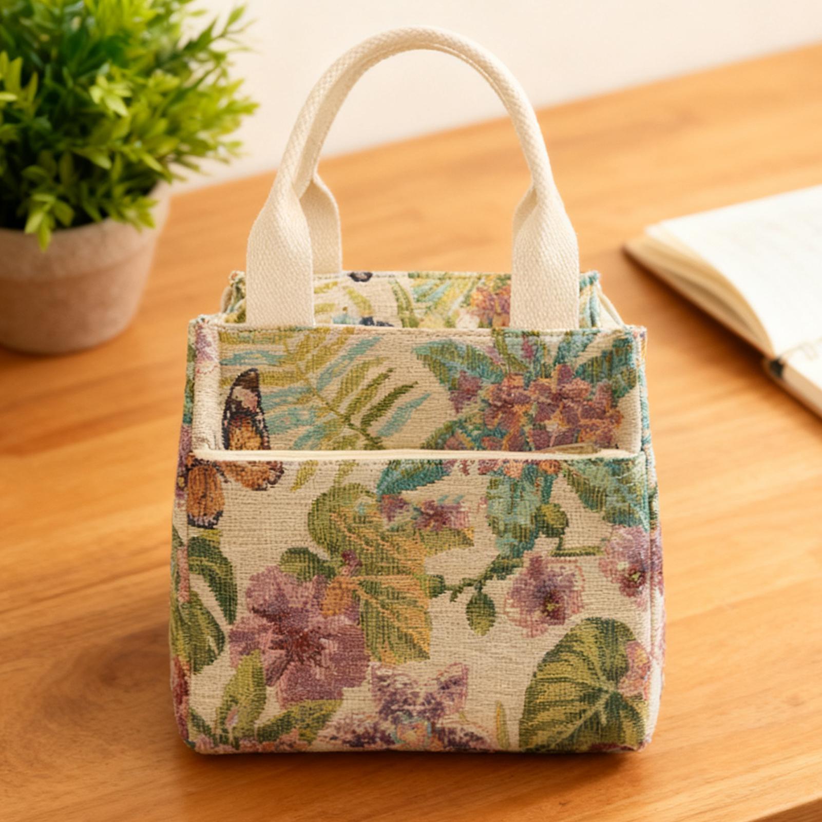 Insulated Lunch Bag Flower Wat - Tote Bag Sublimation ulasan dan harga