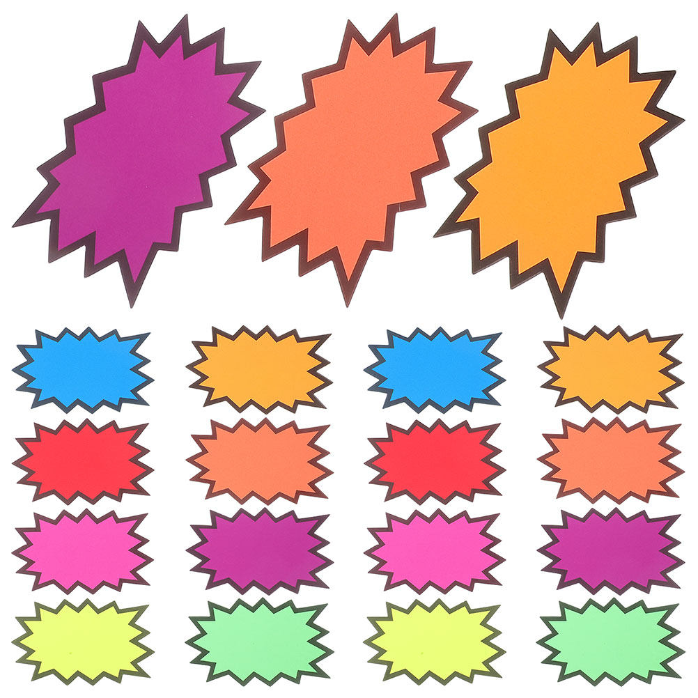 160Pcs Colorful Burst Price Ta - Yard Sign Blank ulasan dan harga