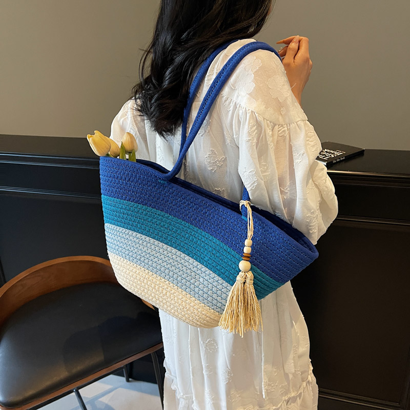 Cotton Rope Woven Design Shoul - Tote Bag Sublimation ulasan dan harga
