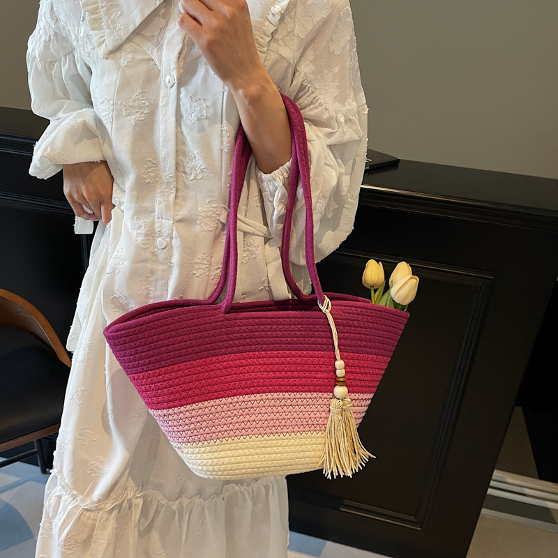 Cotton Rope Woven Design Shoul - Tote Bag Sublimation ulasan dan harga